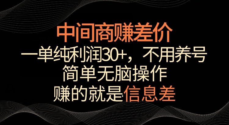 利用信息查赚差价，每单都有高利润，简单无脑操作，轻松日入多张-斜杠青年