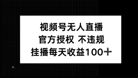 视频号无人直播，官方授权 不封号，小游戏挂播每天收益100+-斜杠青年