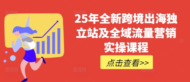 25年全新跨境出海独立站及全域流量营销实操课程，跨境电商独立站TIKTOK全域营销普货特货玩法大全-斜杠青年