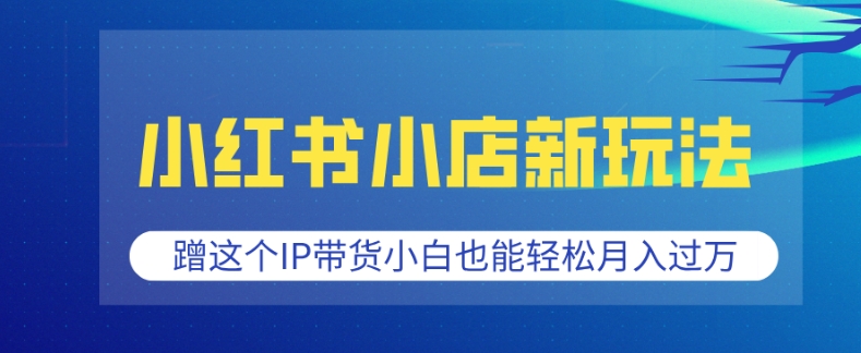 小红书小店新玩法，蹭这个IP带货，小白也能轻松月入过W【揭秘】-斜杠青年