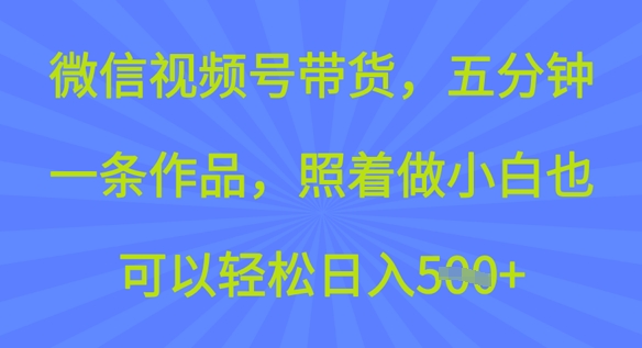 微信视频号带货，五分钟一条作品，照着做小白也可以轻松日入5张-斜杠青年