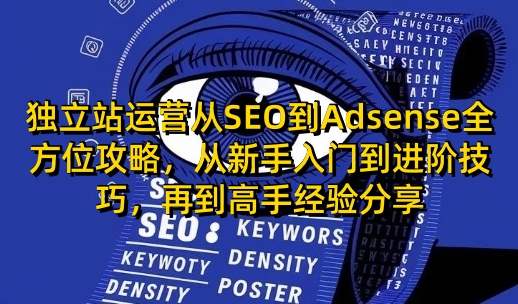 独立站运营从SEO到Adsense全方位攻略，从新手入门到进阶技巧，再到高手经验分享-斜杠青年