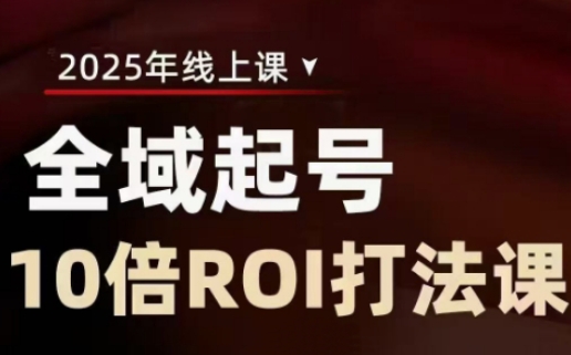 2025全域起号10倍ROI打法课，助你提升直播间的投资回报率-斜杠青年