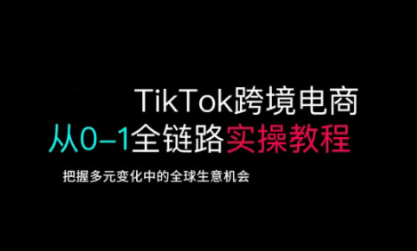 TikTok跨境电商从0-1全链路全方位实操教程，把握多元变化中的全球生意机会-斜杠青年