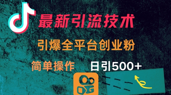 最新引流方法，引爆全平台的一个创业粉，简单操作日引300+-斜杠青年