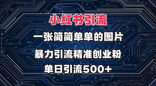 小红书图片打法，利用一张简简单单的图片，暴力引流精准创业粉，单日引流500+-斜杠青年