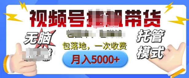视频号挂J橱窗带货，纯托管模式，日入多张，无需剪辑，无需选品，有账号即可托管【揭秘】-斜杠青年