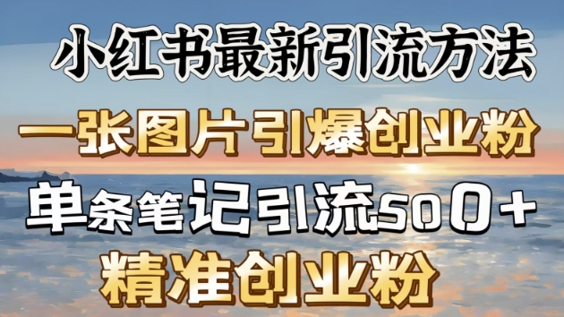 小红书最新引流方法，一张图片引爆创业粉-斜杠青年