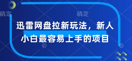 迅雷网盘拉新玩法，新人小白最容易上手的项目-斜杠青年