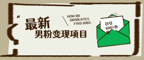 最新男粉变现项目，日引100+S粉，流量爆炸，小白轻松上手-斜杠青年