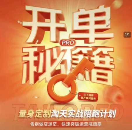 淘宝开单秘籍PRO，量身定制淘天实战陪跑计划，告别做店迷茫、快速突破运营瓶颈期-斜杠青年